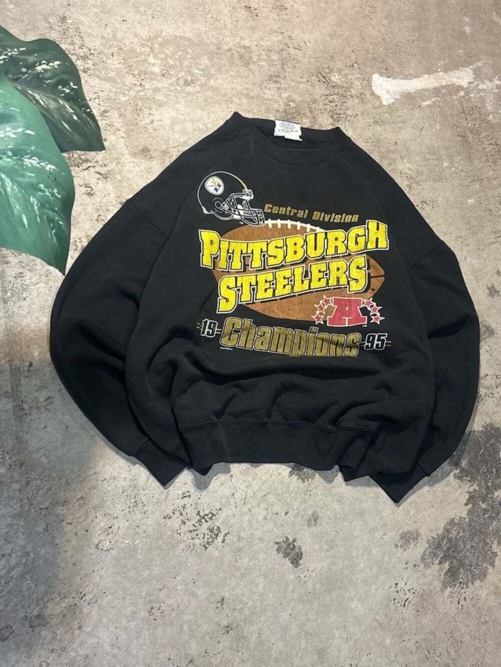Vintage 1995 Pittsburgh Steelers Central Division Champions Lee Sport XXL